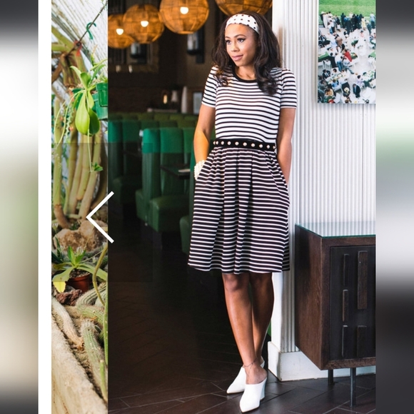 Lularoe, Amelia Dress , Multicolor Diamond Print, Size Medium - Picture 8 of 9